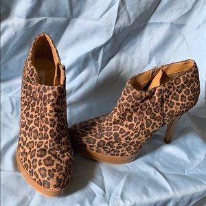 Leopard ankle boots